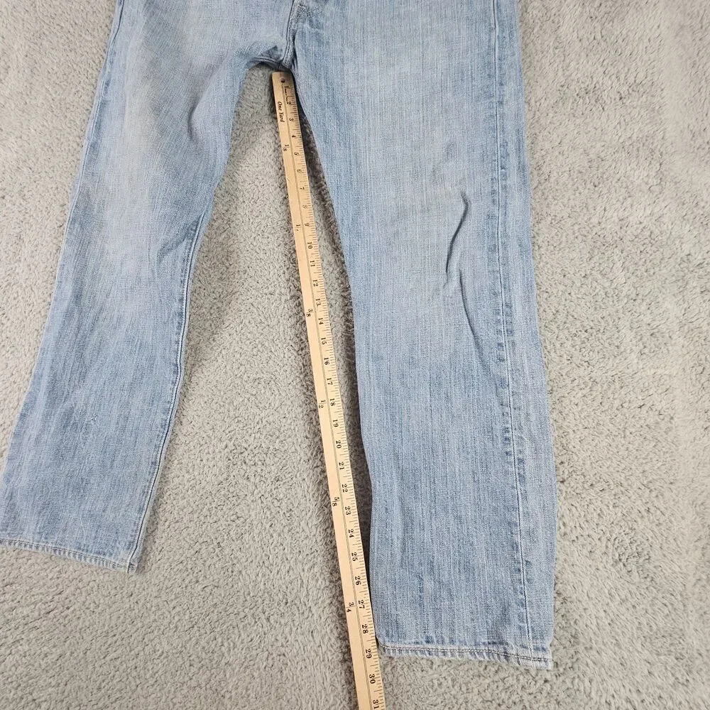 Levis 501 Jeans Mens 36x29* Blue Button Fly Classic Straight Grunge Distressed